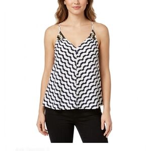Kendall K. Studded Geometric Print Racerback Tank Top - Size 8